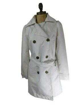 RLZ Size XS Hidden Hooded Belted Lined Double Breast Jacket